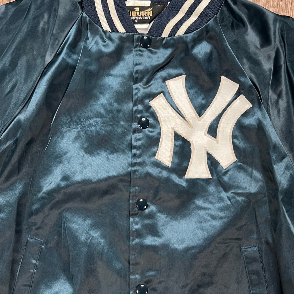 Vintage Auburn Sportswear New York Yankees Varsity Jacket Navy Blue Small USA - Picture 4 of 10